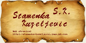 Stamenka Kuzeljević vizit kartica